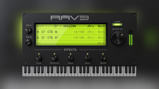 RAV3 rave stab plugin compared with Rave Generator 2 and 3