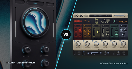 Textra vs RC-20 Retro Color plugin comparison