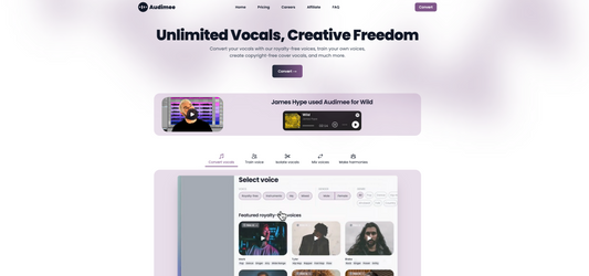 Audimee: Transform Your Vocals with Cutting-Edge Voice Conversion Technology