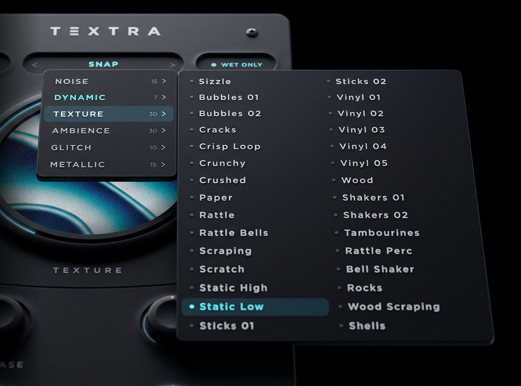 110+ textures.<br>One click away.